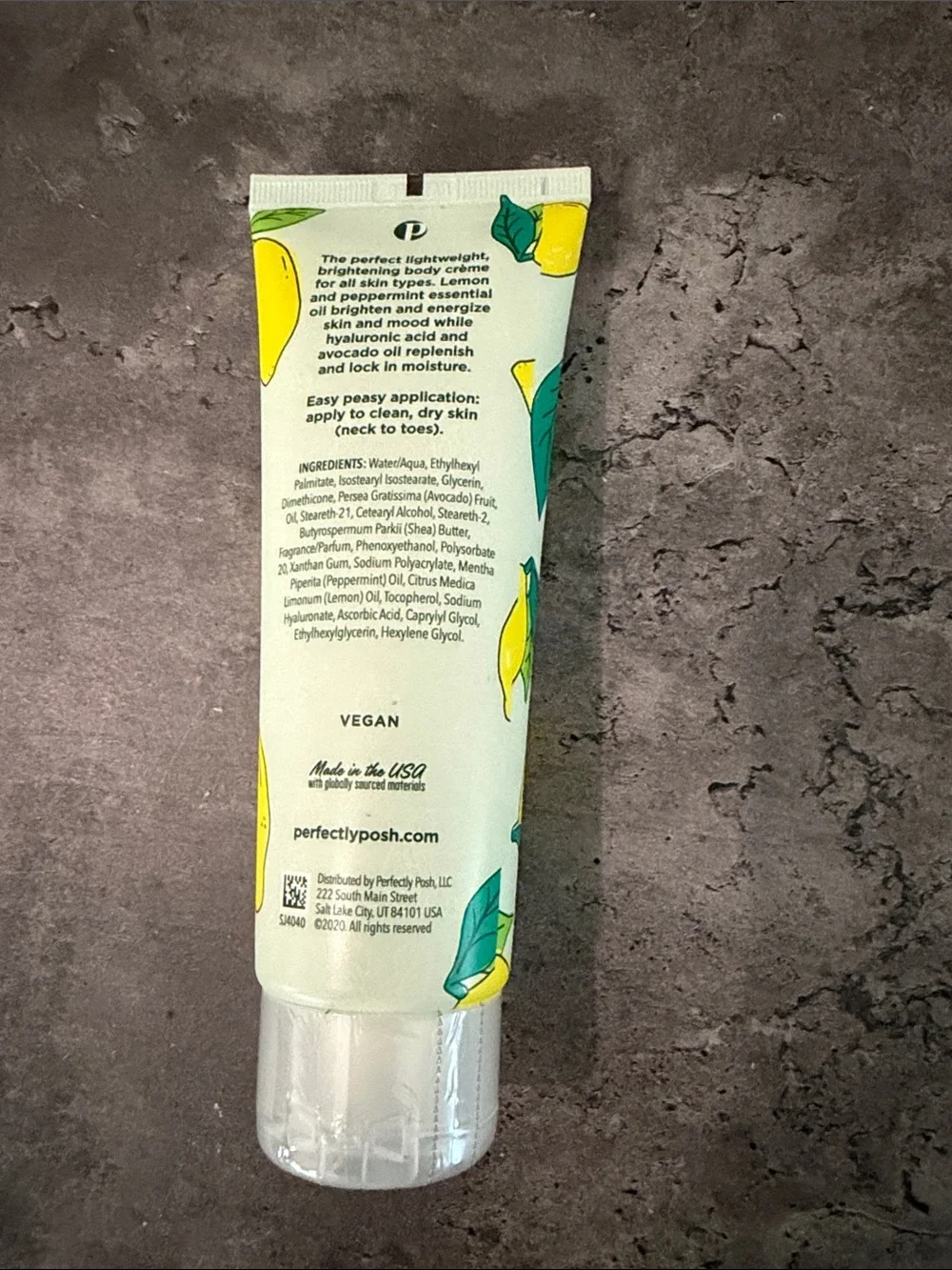 Perfectly Posh Easy Peasy Mint Lemonade Body Crème - White & Yellow